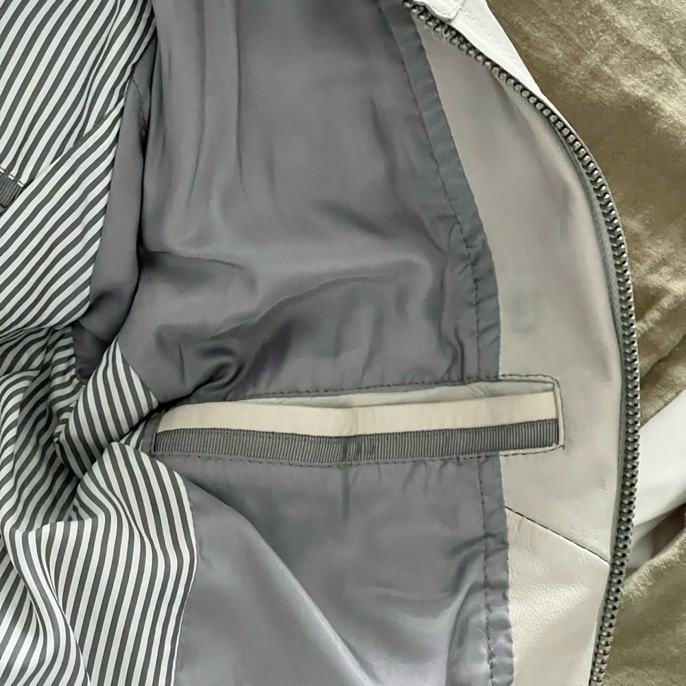 Off-White Leather Racer Jacket - Picture 7 of 8